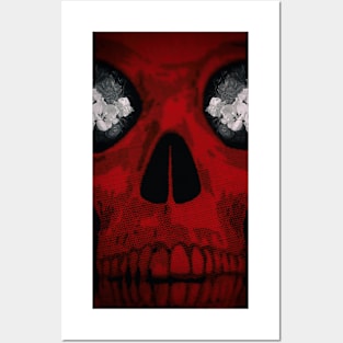 Skull and Flowers Posters and Art